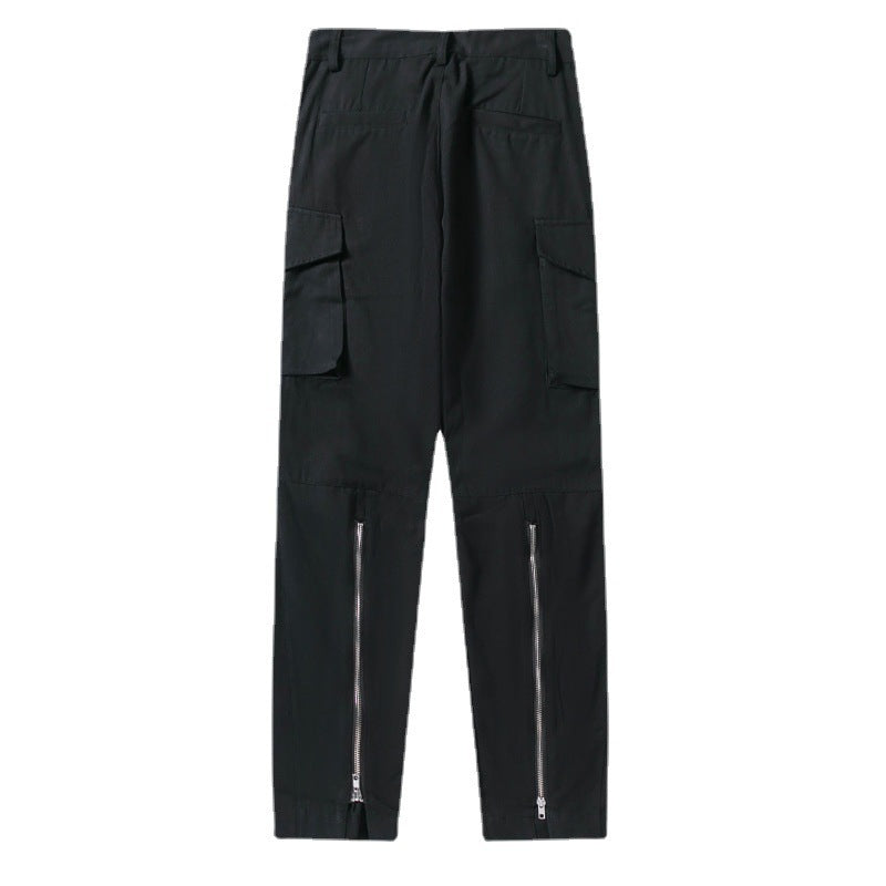 Men's Trendy Tide Straight Black Pants