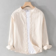 Cotton linen shirt men