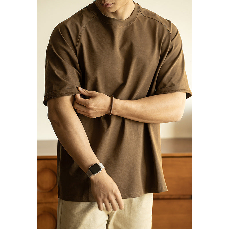 Raglan Sleeve Profile Loose T-Shirt Men