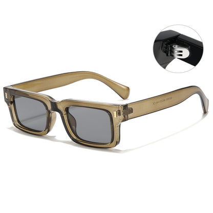 European And American Retro Rectangular Small Frame Sunglasses Men's