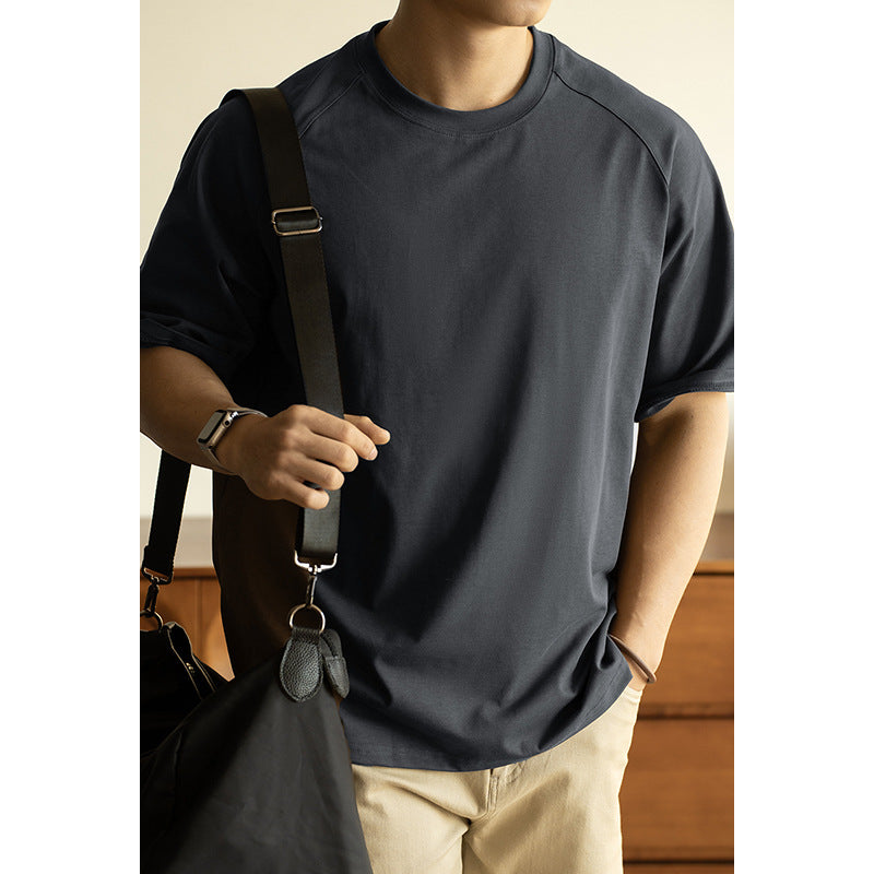 Raglan Sleeve Profile Loose T-Shirt Men