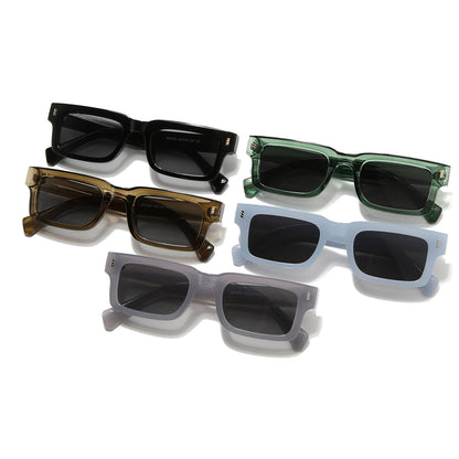 European And American Retro Rectangular Small Frame Sunglasses Men's