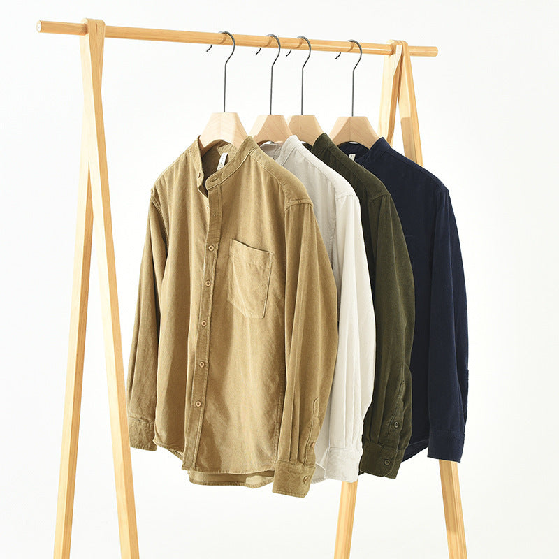 Autumn Loose Corduroy Long Sleeve Shirt