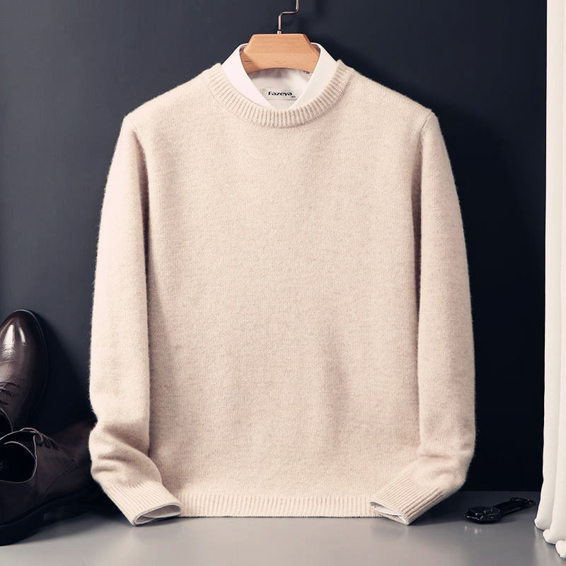 Round Neck Sweater Loose Oversized Knit Sweater